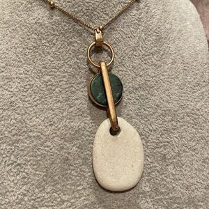 Universal Thread Semi Precious Green Jasper Necklace